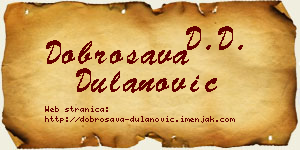 Dobrosava Dulanović vizit kartica